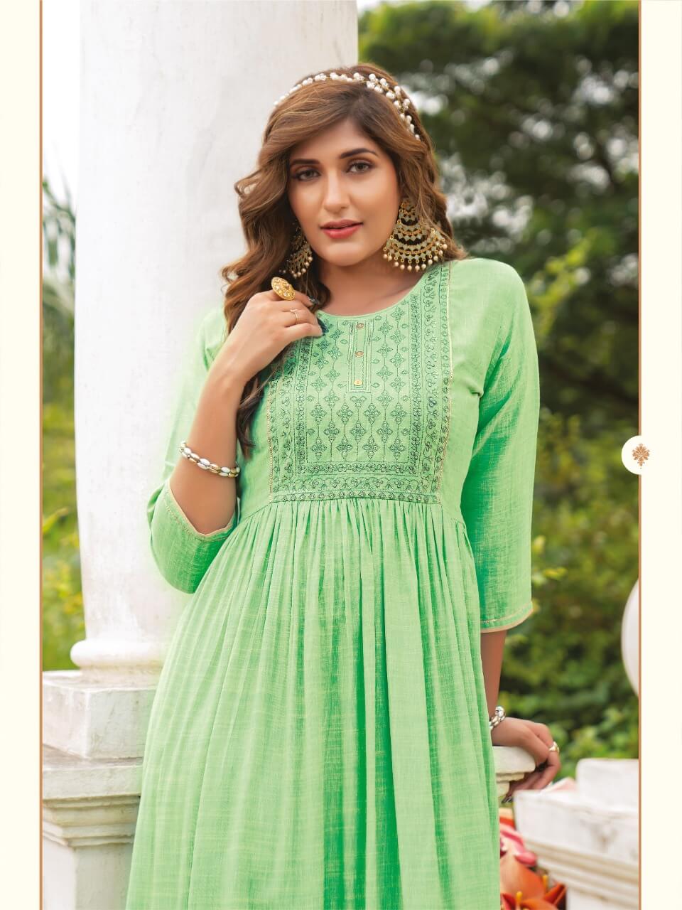 Heritage Fantasy 2 Ethnic Wear Wholesale Embroidery Kurtis Catalog
